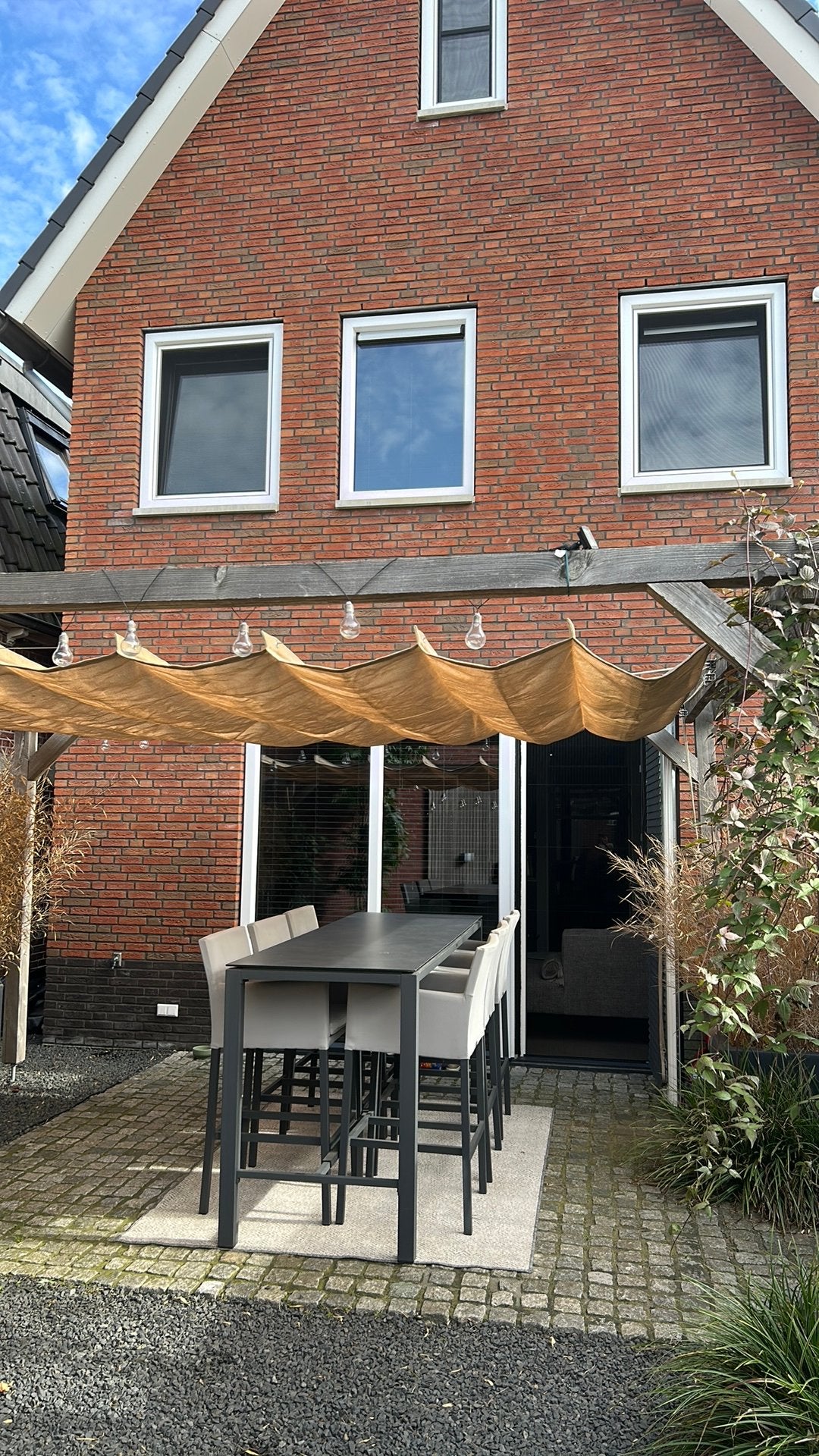Tuinset Bellagio Saretto bartafel 225x75x105cm en 6 stoelen