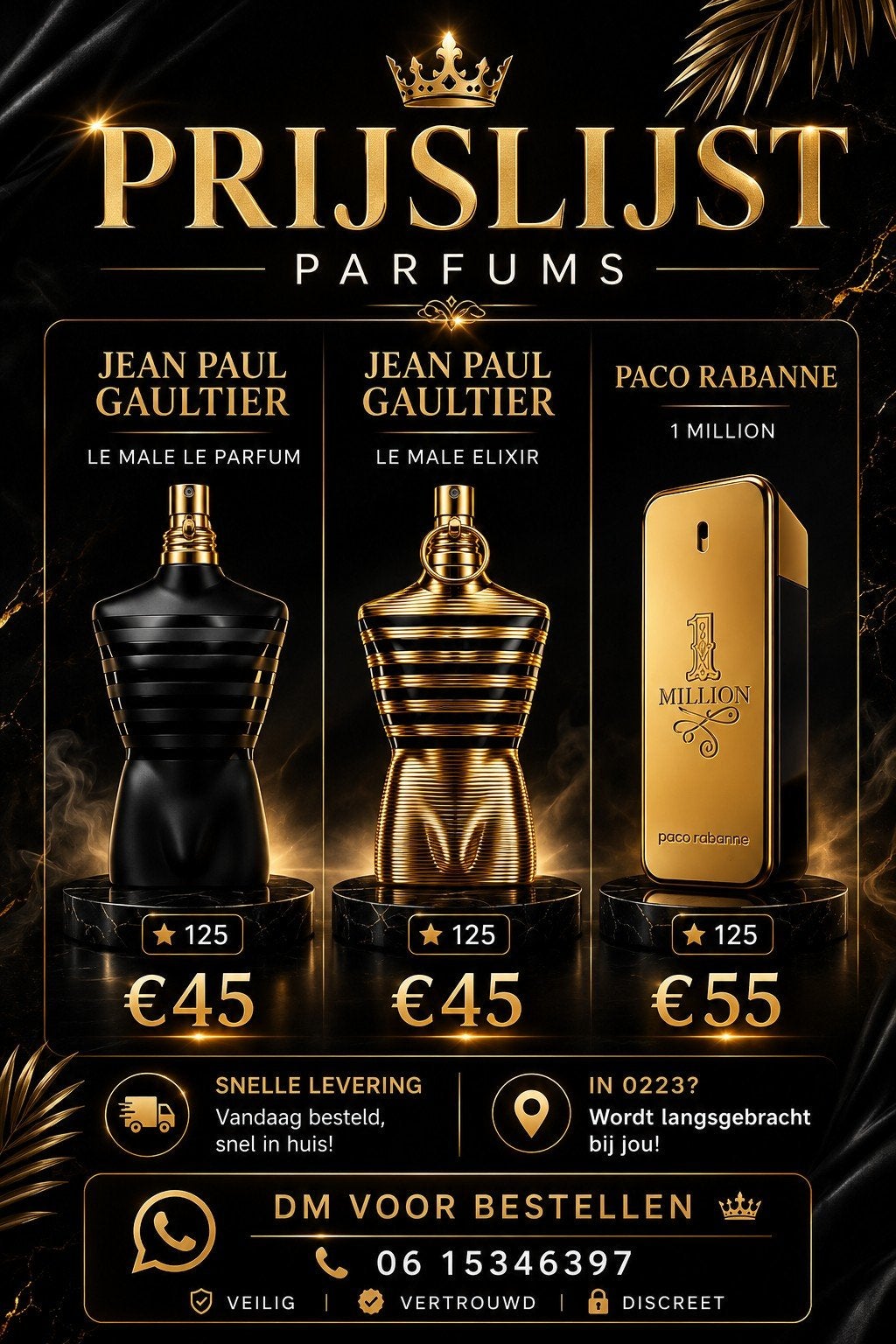 Jean Paul Gaultier & Paco Rabanne Parfums, Sieraden, Tassen en Uiterlijk, Ophalen of Verzenden, Nieuw