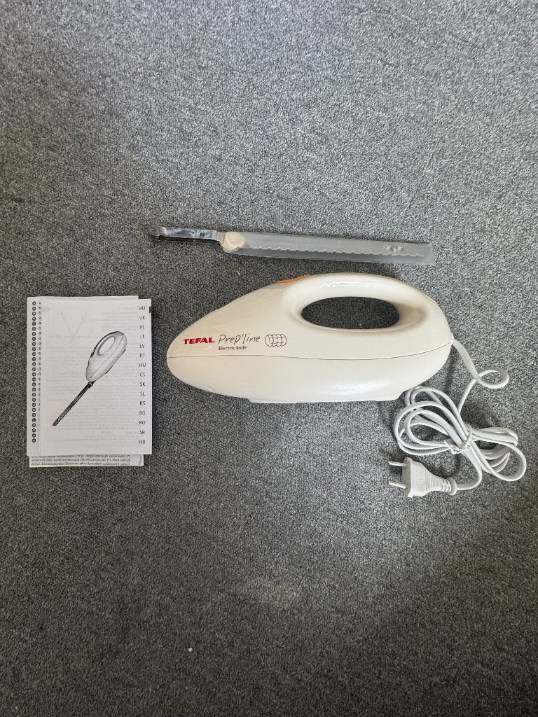 Tefal Elektrisch Mes, 100W, Roestvrijstalen Lem, Geschikt, Ophalen of Verzenden, Zo goed als nieuw
