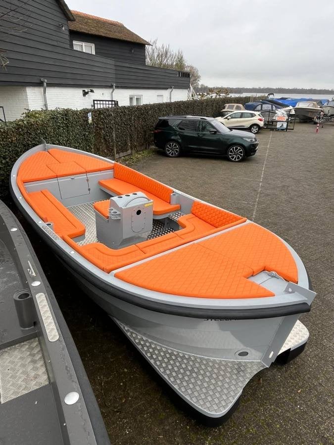 Steelfish 670 vaarklaar 60pk Honda grijs Loosdrecht, Watersport en Boten, Sloepen, Overige typen, Zwemtrap/-plateau, Overige brandstoffen