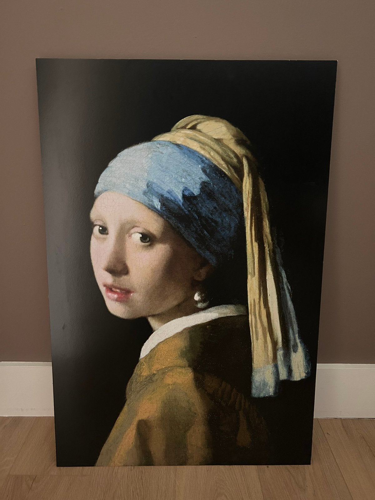 Schilderij ‘Meisje met de parel’, Ophalen, Zo goed als nieuw, Schilderij, 75 – 100
