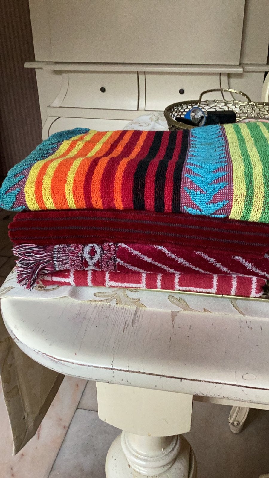 Regenboog kleur handoeken nieuw, Verzenden, Zo goed als nieuw, Handdoek