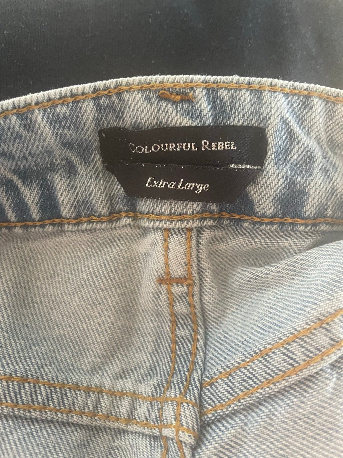 Colourful Rebel Baggy Jeans met Gaten - XL, Kleding | Dames, Spijkerbroeken en Jeans, Ophalen of Verzenden, Gedragen, Blauw, Overige jeansmaten