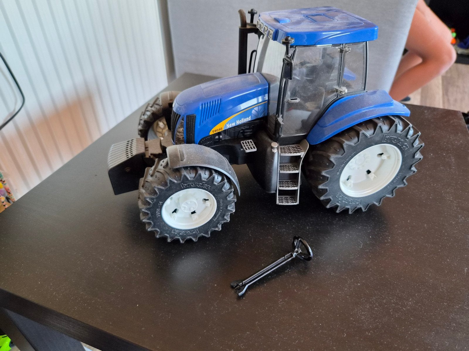 New Holland speelgoedtractor - Blauw bruder, Ophalen of Verzenden, Gebruikt