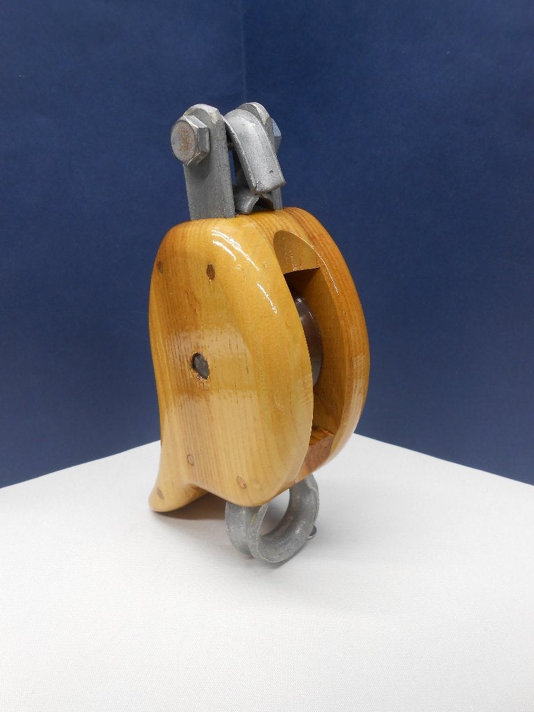 Houten Hakblok grootschootblok enkelschijfs + hondsvot 12 mm, Ophalen of Verzenden, Nieuw, Lijn of Blok