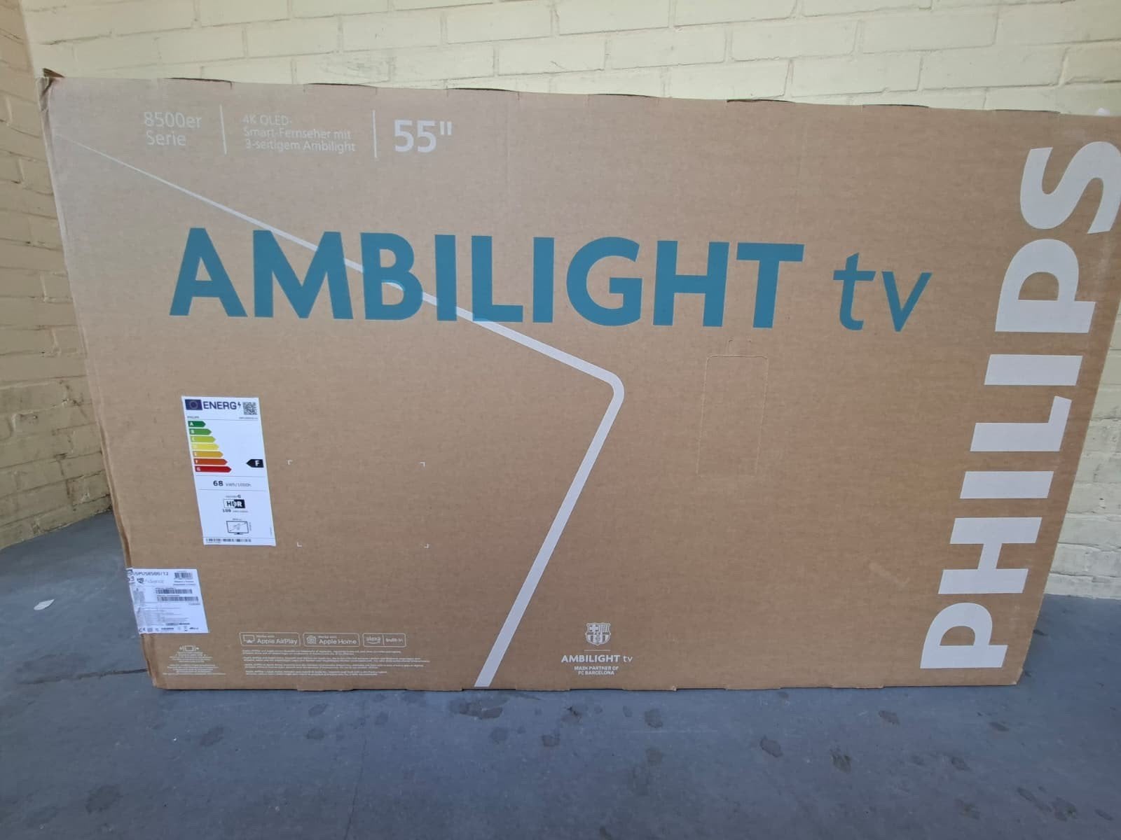 Philips Ambilight 55 inch 4K QLED Smart TV 8500 serie, Audio, Tv en Foto, Televisies, Philips, QLED, 50 Hz, Nieuw