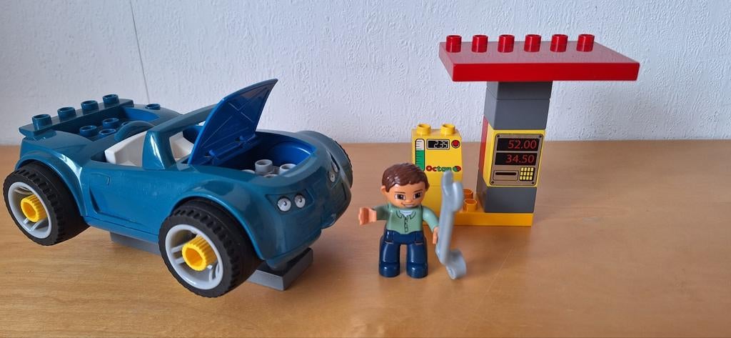 Lego Duplo Benzinestation, Ophalen of Verzenden, Gebruikt, Complete set, Duplo