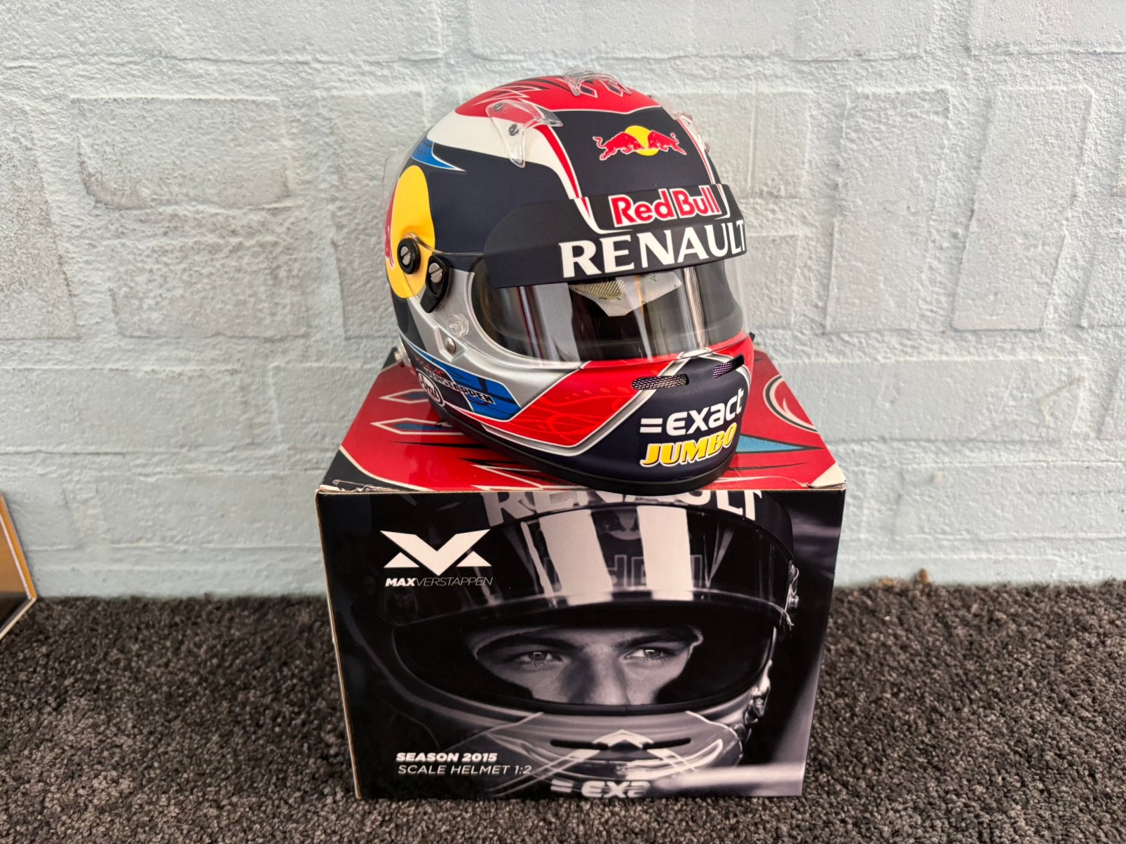 Max verstappen helm 1:2 seizoen 2015, Ophalen of Verzenden, Zo goed als nieuw, Formule 1