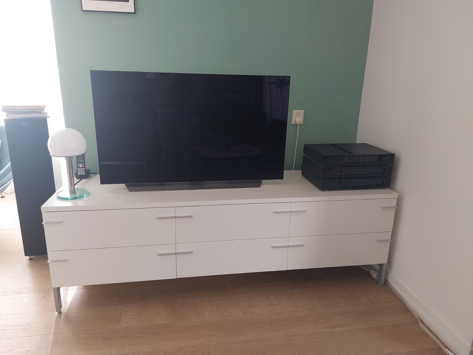 Pastoe modern wit tv-meubel / dressoir met 6 lades, Ophalen, 150 tot 200 cm, Zo goed als nieuw, Minder dan 100 cm