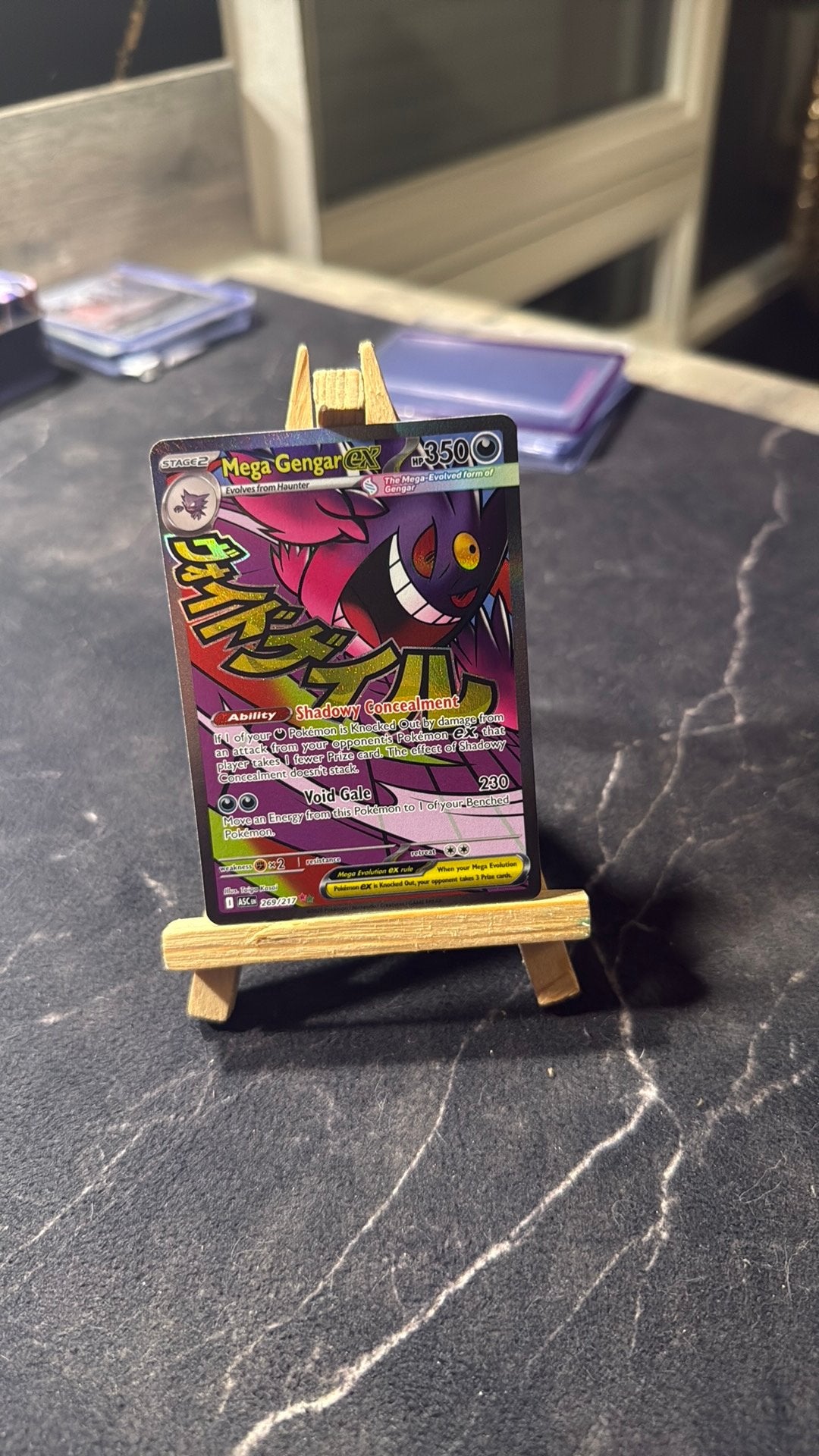 Mega gengar EX ascended heroes Pokémon, Ophalen of Verzenden, Nieuw, Losse kaart, Foil