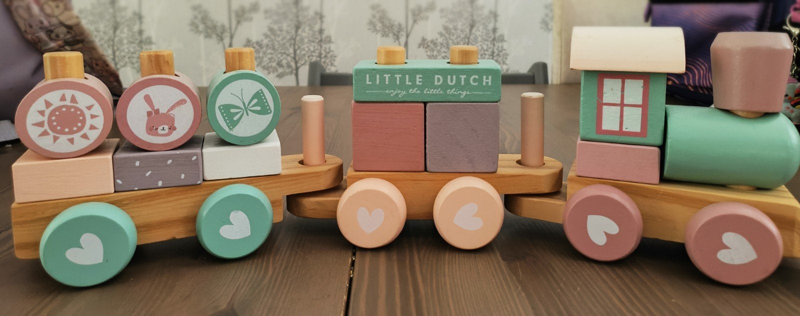 Little Dutch houten trein met blokken, Kinderen en Baby's, Speelgoed | Houten speelgoed, Ophalen, Zo goed als nieuw, Duw- of Trekspeelgoed