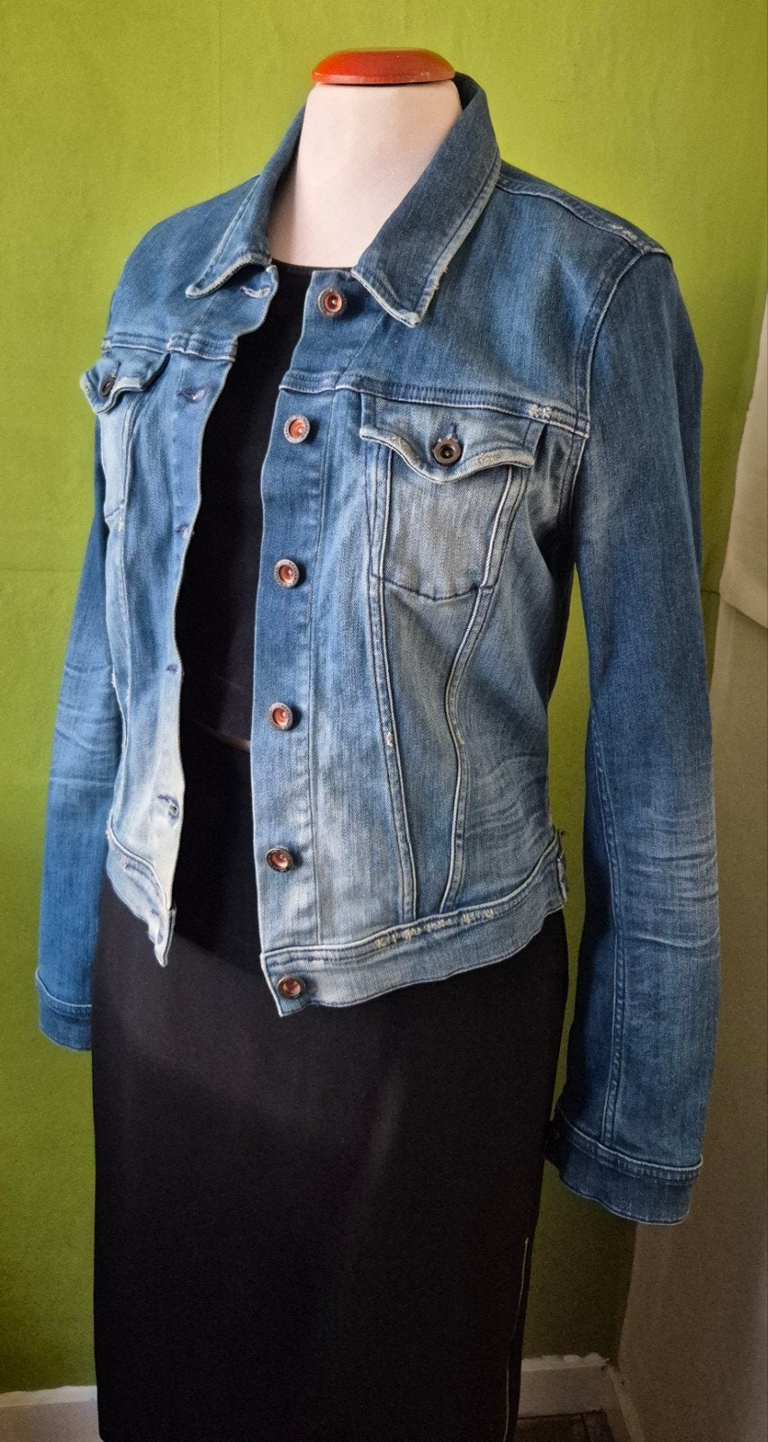 Denham spijkerjasje met extra lange mouwen - Nieuw, Denham, Blauw, Nieuw, Ophalen of Verzenden