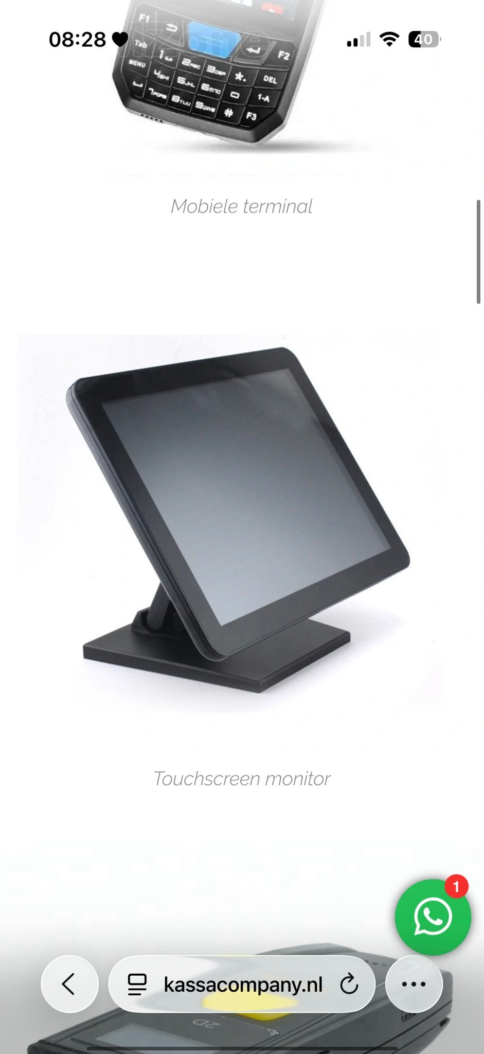 Complete Kassaset: Touchscreen, Bonprinter, Scanner, Toetsen, Ophalen