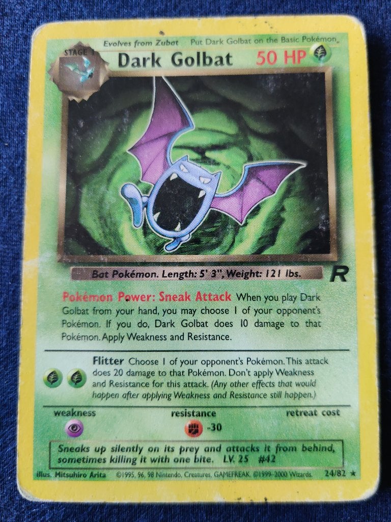 Dark Golbat - Team Rocket 24/82 - Light Played, Hobby en Vrije tijd, Verzamelkaartspellen | Pokémon, Ophalen of Verzenden, Zo goed als nieuw