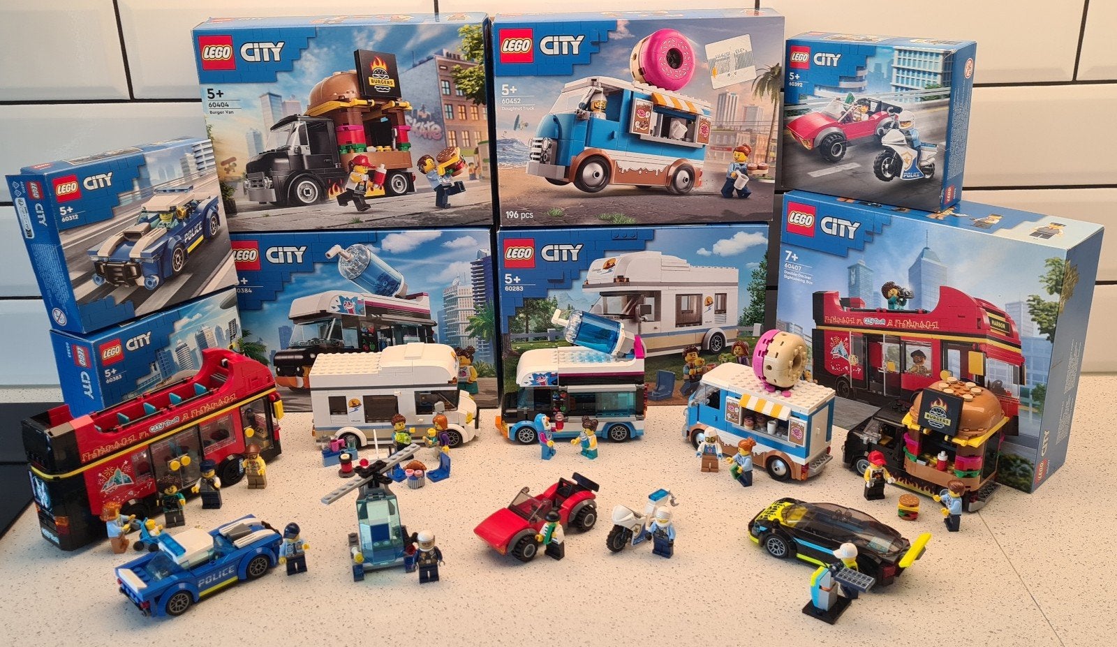 Grote LEGO City collectie: 9 sets met voertuigen en figuren, City, Lego, Ophalen of Verzenden, Zo goed als nieuw