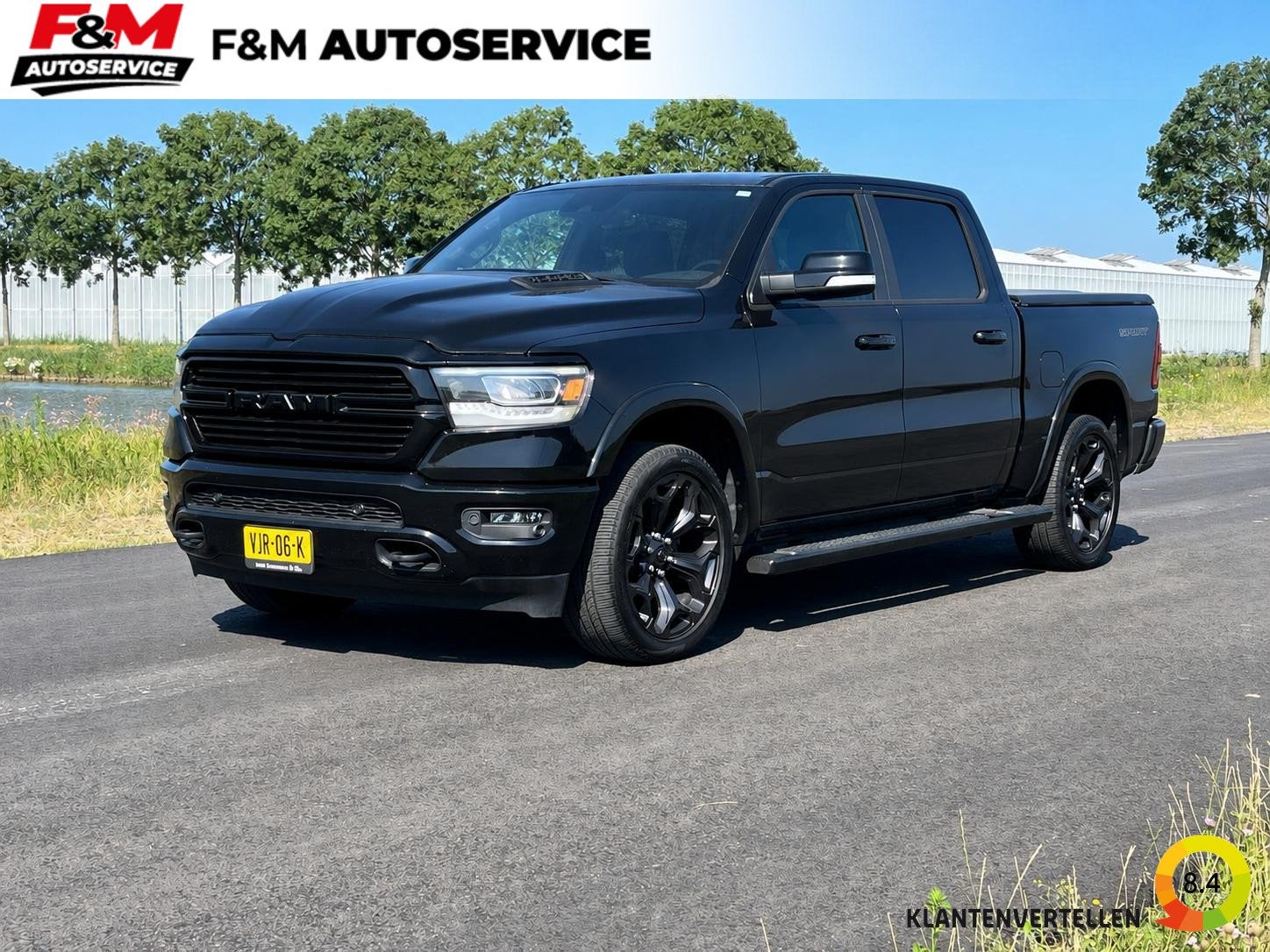 Dodge Ram 1500 5.7 V8 4x4 Crew Cab Laramie Clima, cruise, ca, Auto's, Gebruikt, 5654 cc, Lane Keeping Assist, Zwart