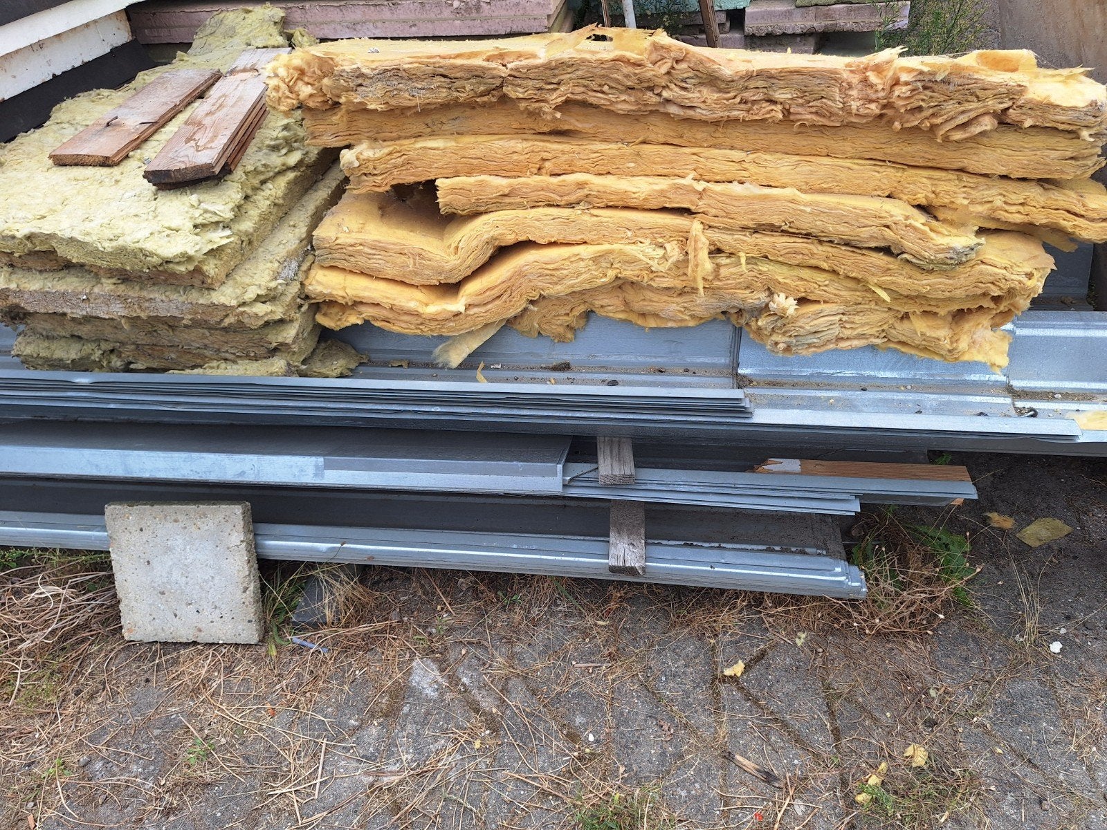 Gratis steenwol 4m2 en glaswol 6m2, Ophalen, Folie