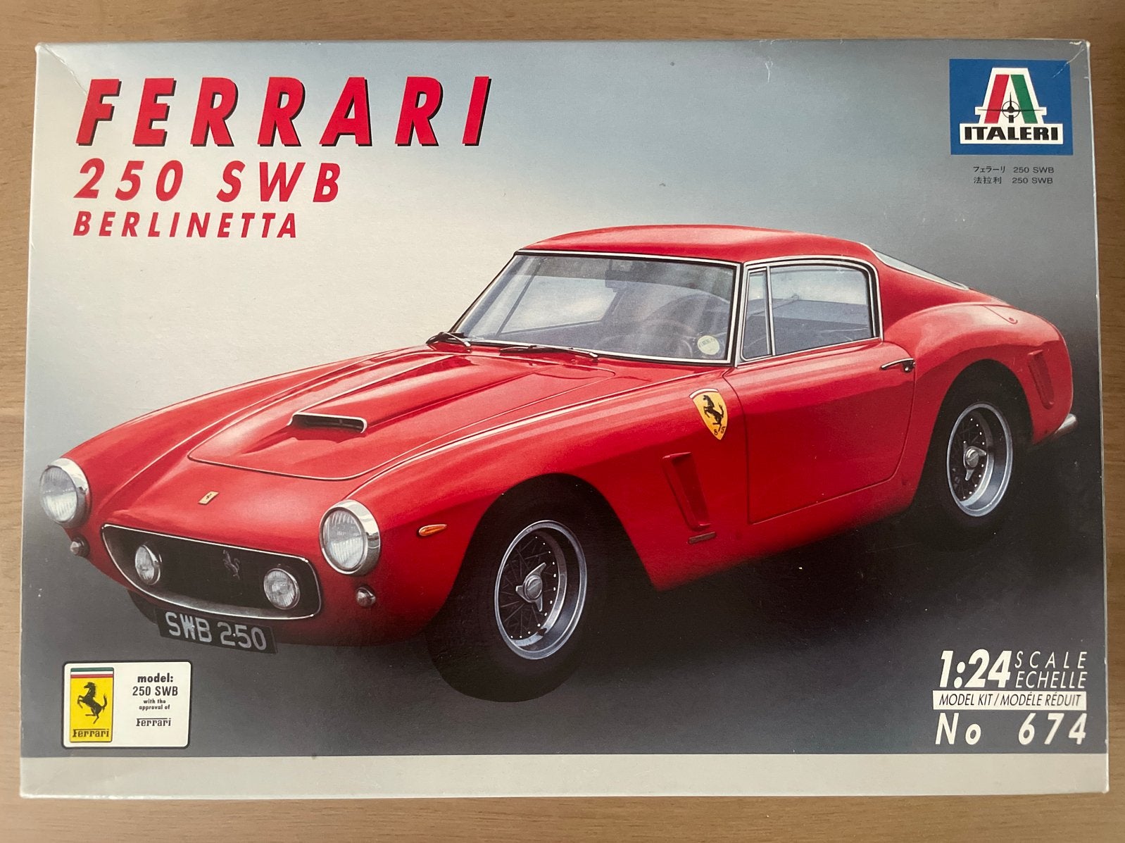 Gratis: Nieuwe Italeri Ferrari 250 SWB Berlinetta modelbouw, Ophalen, 1:32 tot 1:50, Nieuw, Italeri