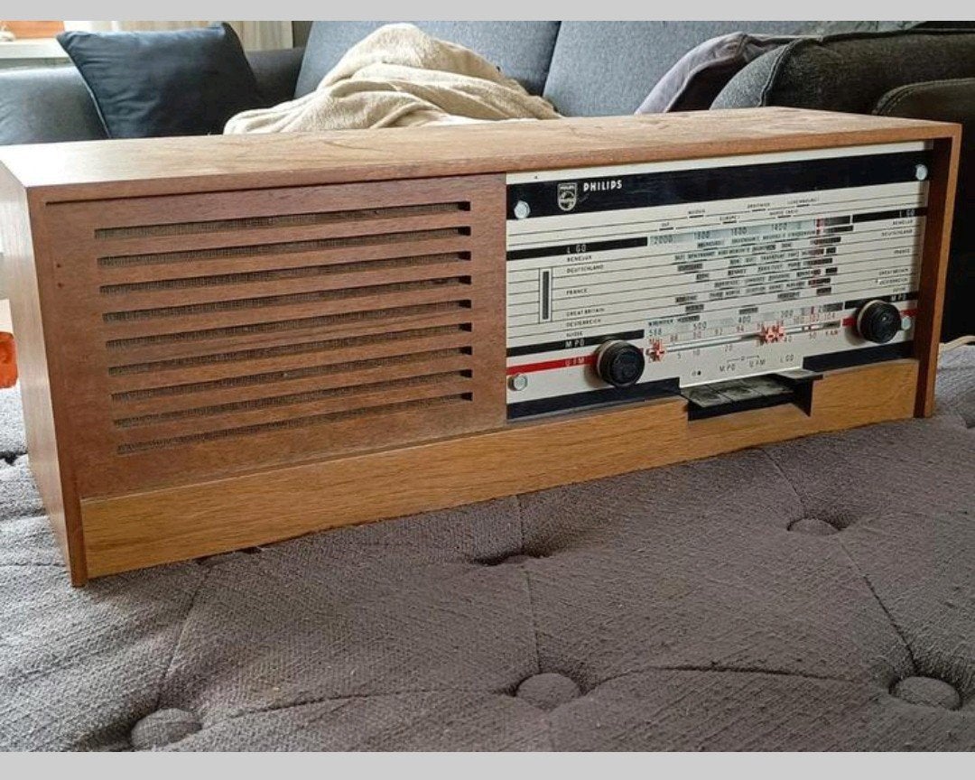 Vintage Philips buizenradio - werkend, Ophalen of Verzenden, Gebruikt, Radio