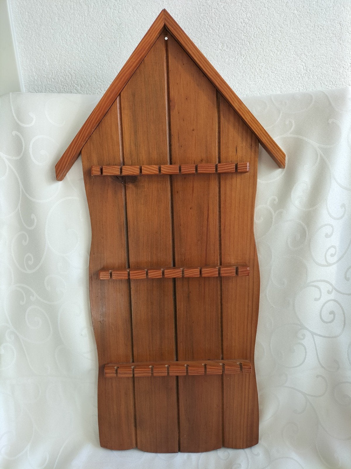 Houten Lepelrekje in Huisvorm voor 24 lepeltjes, Overige typen, Hout, Ophalen of Verzenden, Zo goed als nieuw