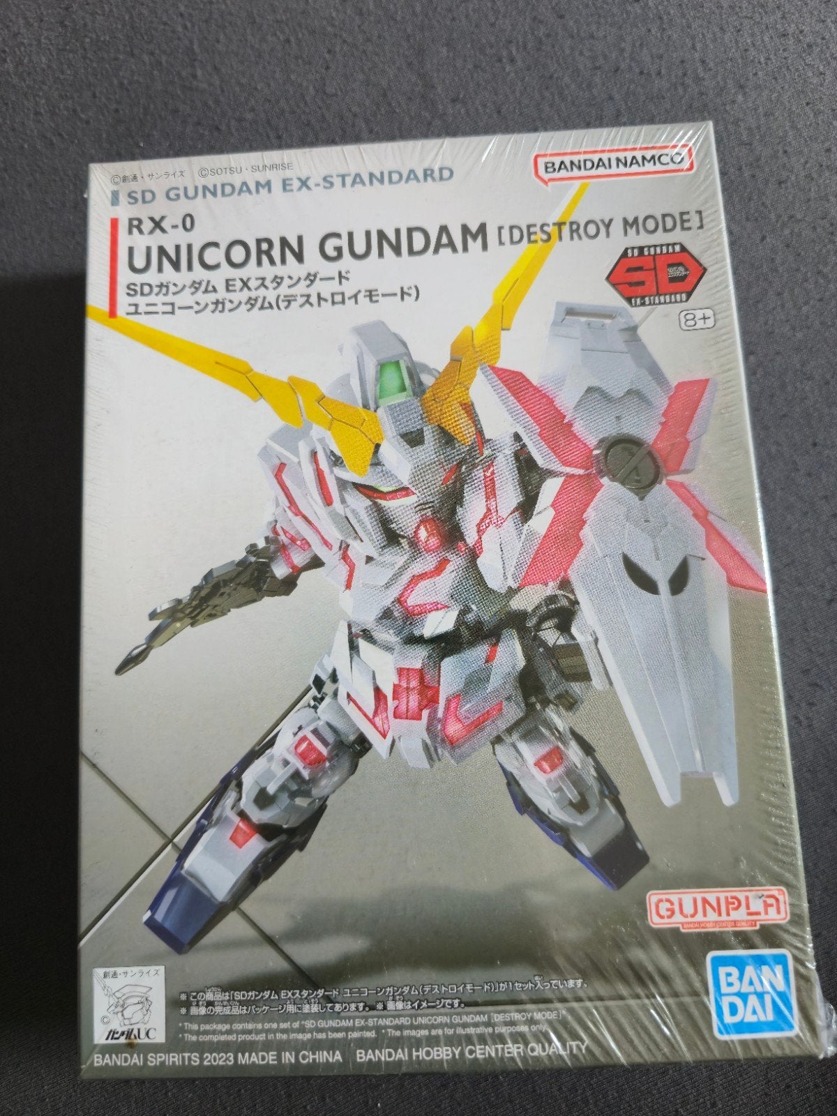 Bandai Gunpla SD Gundam ex-standard Unicorn destroy mode, G1, Ophalen of Verzenden, Nieuw