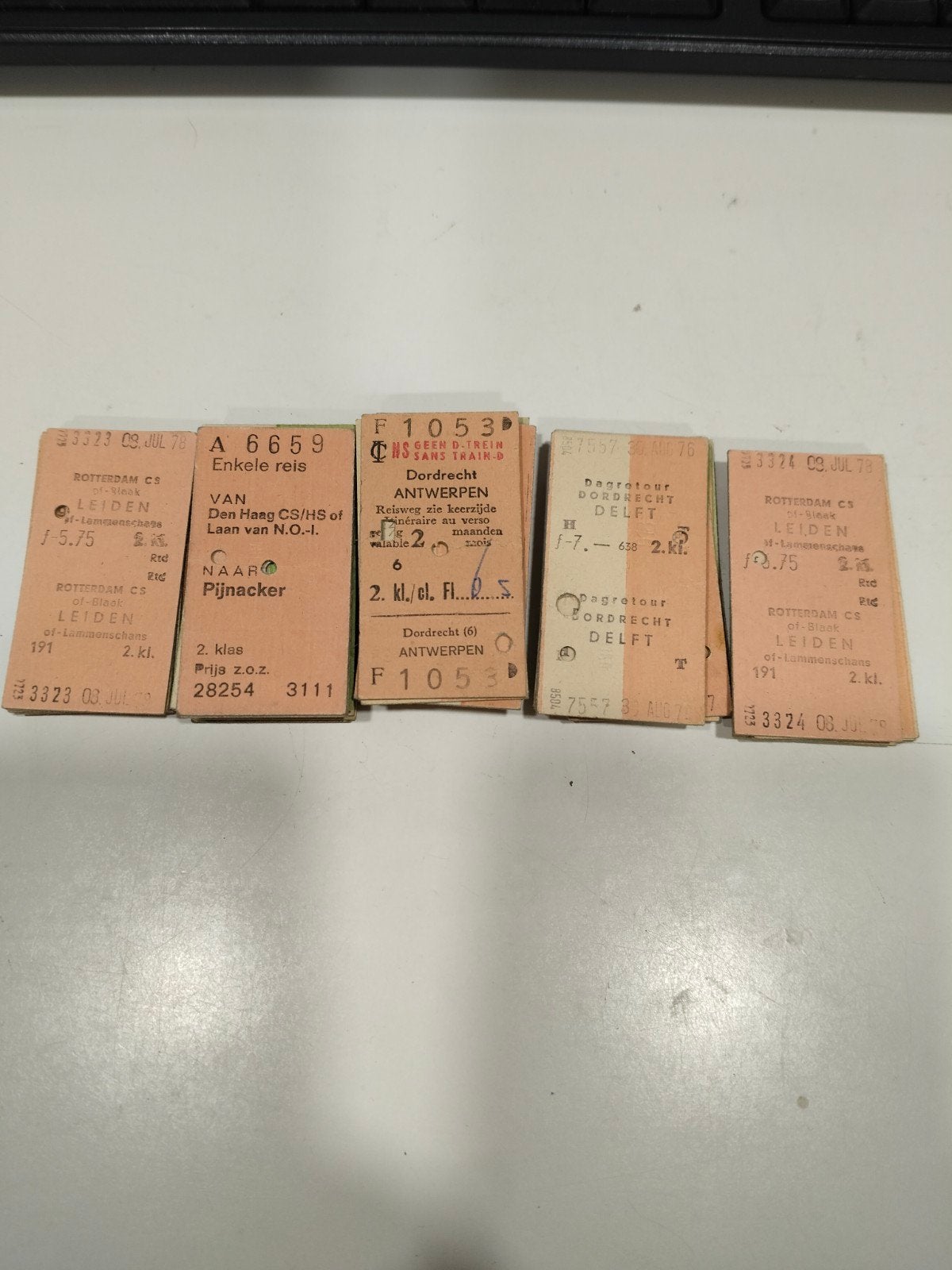Verzameling oude treinkaartjes (Nederland), Verzenden, Gebruikt, Trein, Kaart of Prent