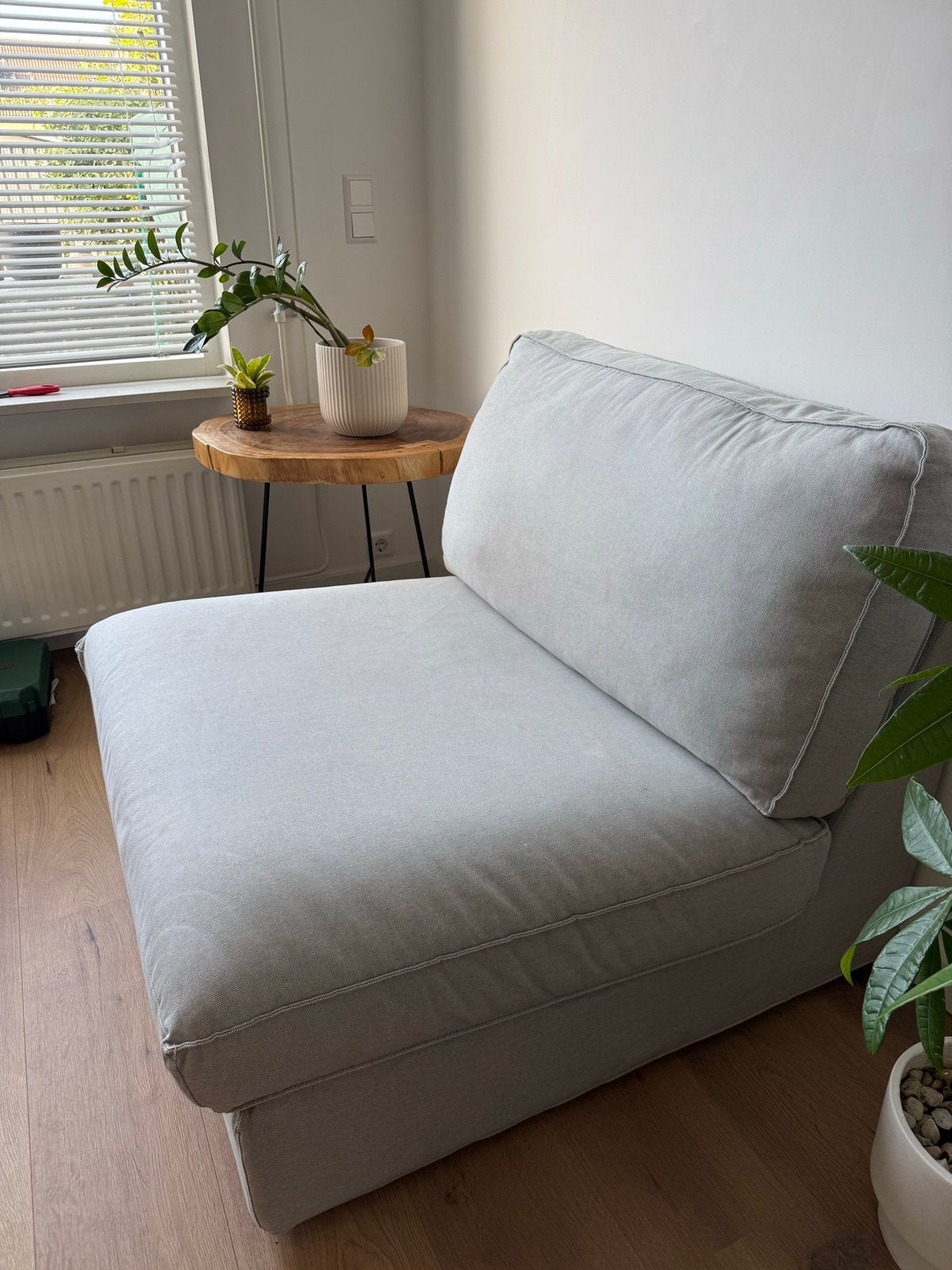 IKEA KIVIK 1-zits module / fauteuil – lichtgrijs, Ophalen, Eenpersoons, 75 tot 100 cm, Zo goed als nieuw