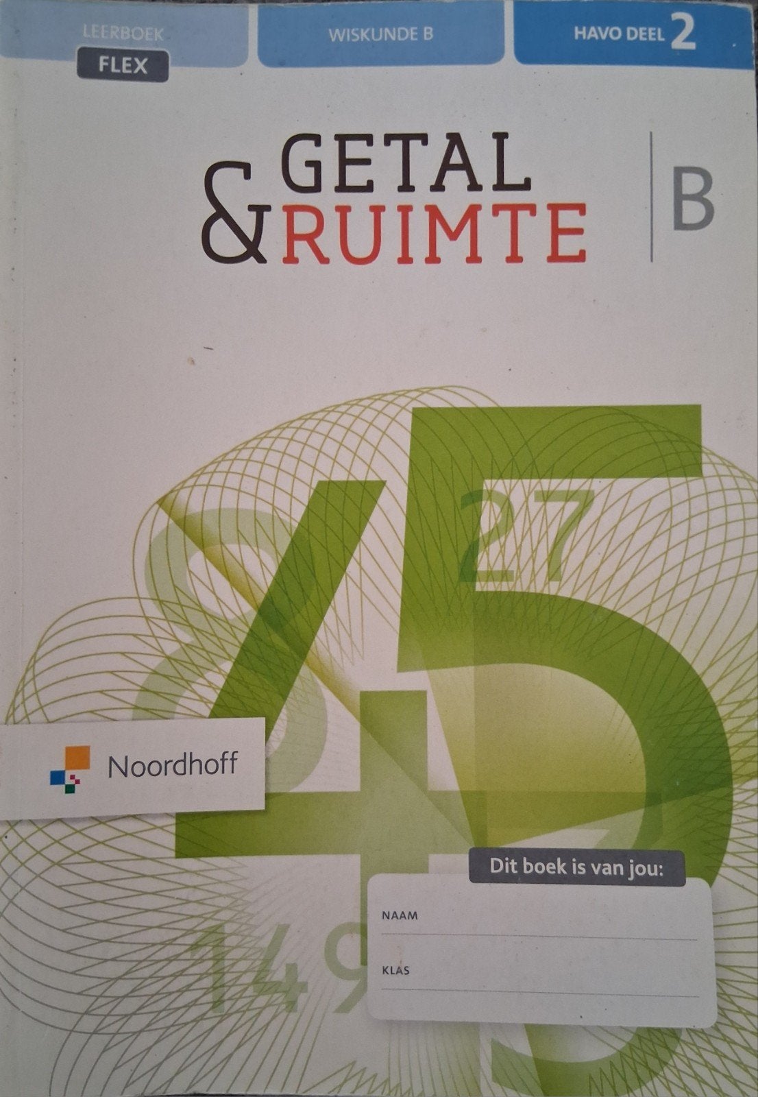 Getal & Ruimte Wiskunde b - 2 HAVO deel 2, Boeken, Ophalen of Verzenden, Nieuw, HAVO