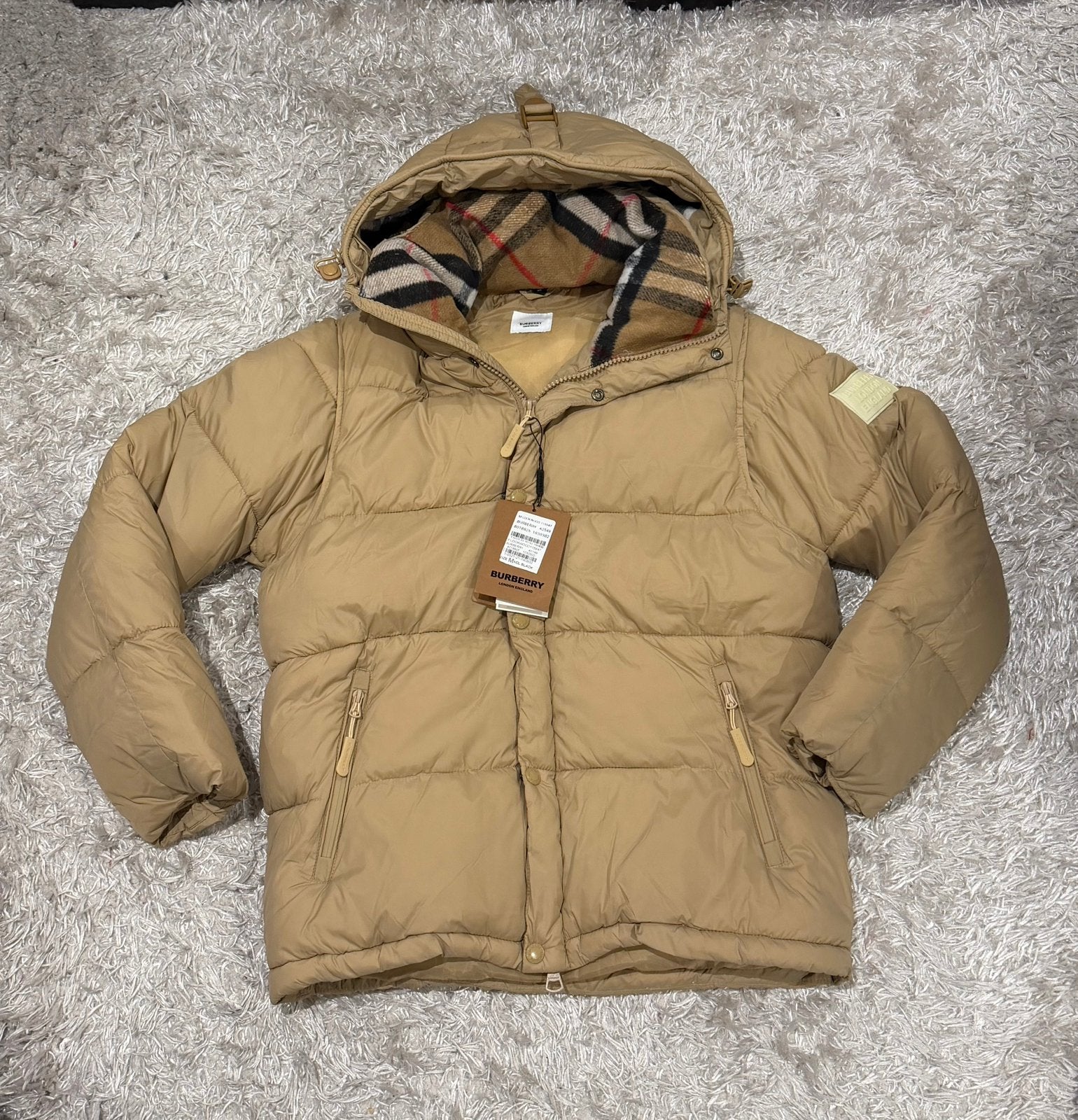 Burberry jas Beige, Ophalen of Verzenden, Zo goed als nieuw, Overige maten, Beige