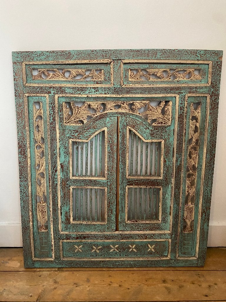 orgieel arabisch houten raamwerk, Ophalen, Groen, Hout, Decoratieobject