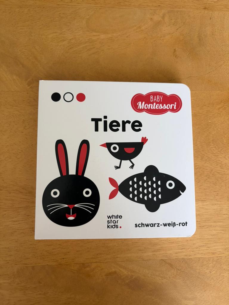 Baby Montessori Boek: Zwart-Wit-Rood Dieren, Ophalen of Verzenden, Nieuw, 0 tot 6 maanden