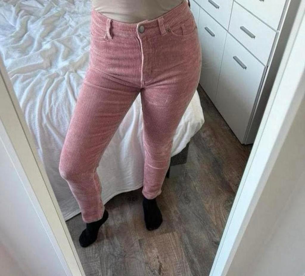 Roze corduroy broek van Monki | Nieuw!, Ophalen of Verzenden, Zo goed als nieuw, Roze, Maat 34 (XS) of kleiner