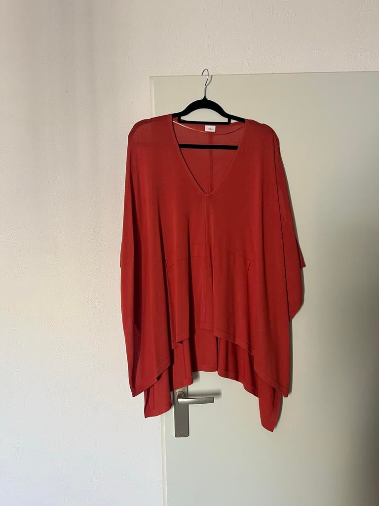 Stijlvolle S.Oliver Poncho - Terracotta Rood, Kleding | Dames, Ophalen of Verzenden, Nieuw