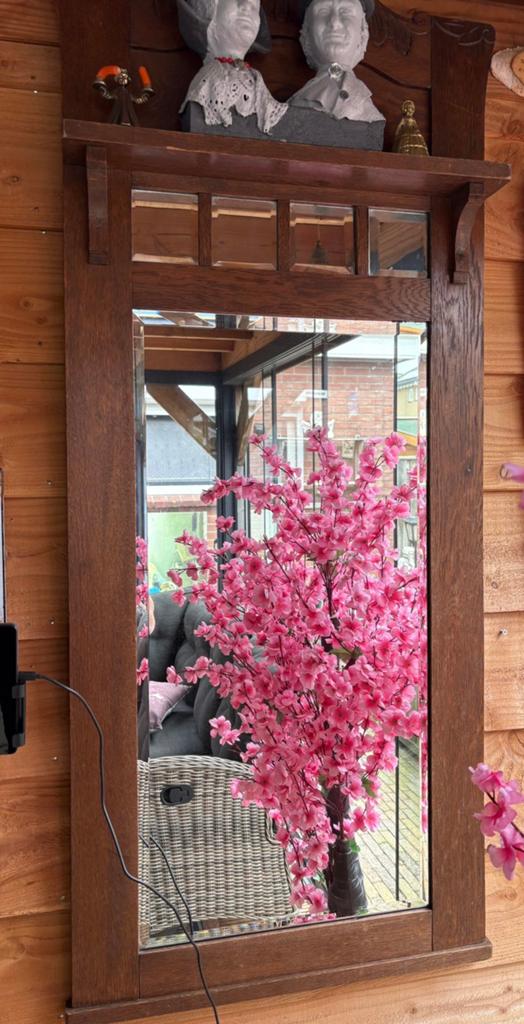 Prachtige oude spiegel, Huis en Inrichting, Woonaccessoires | Spiegels, Minder dan 50 cm, Ophalen of Verzenden, Zo goed als nieuw