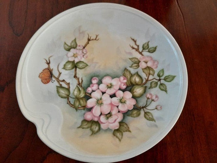 wandbord bloemen antiek, Ophalen of Verzenden