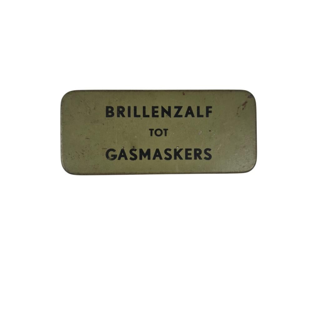 Nederlands blikje brillenzalf tot gasmaskers met inhoud, -, -, Ophalen of Verzenden, -