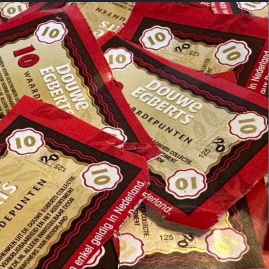 1100 punten Douwe Egberts, Hobby en Vrije tijd, Spaarzegeltjes, Ophalen of Verzenden, Koffie of Thee, Zegels, Bonnen of Punten