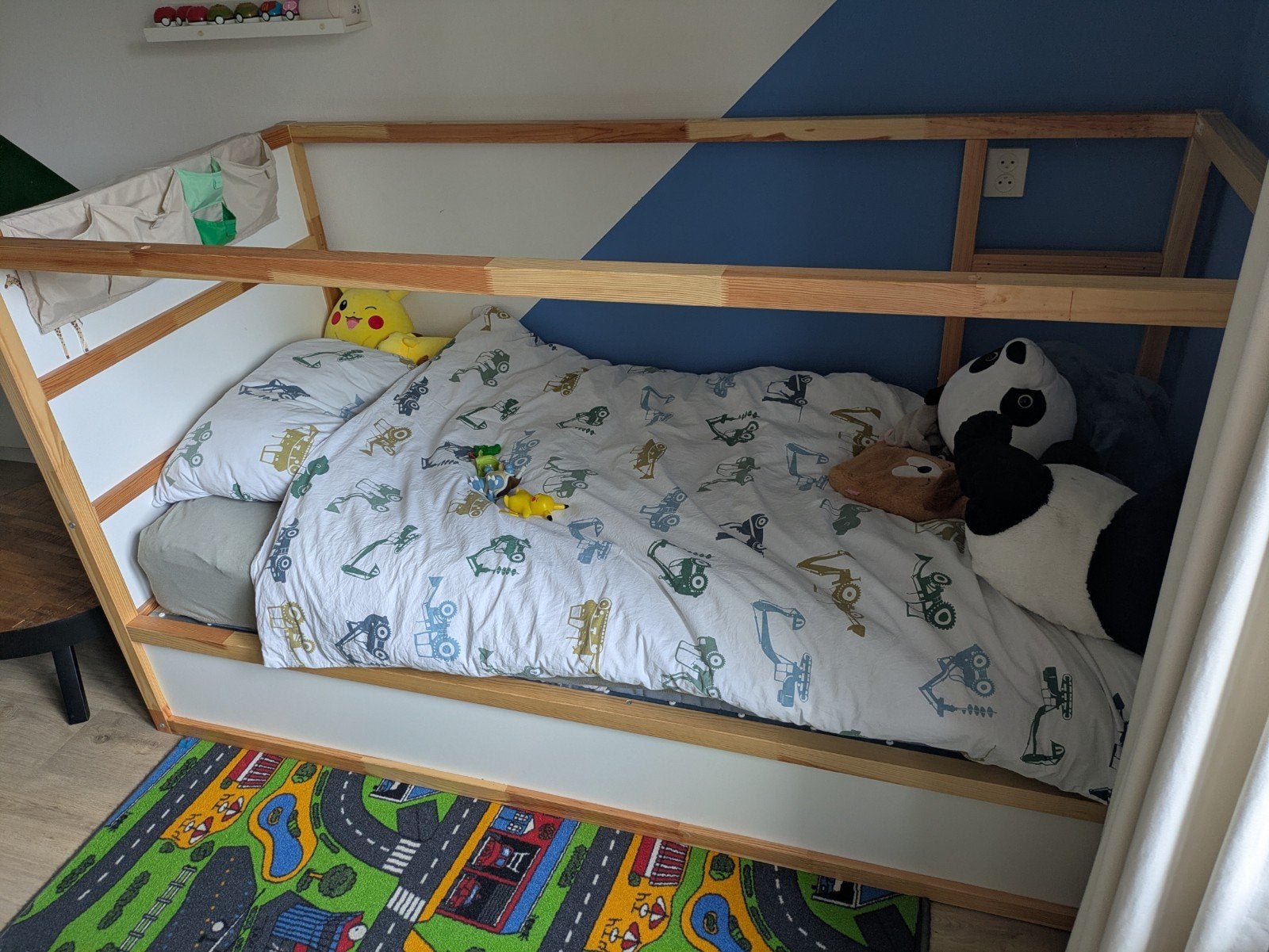 IKEA Kura bed met gordijnen en bedtent, Ophalen, Gebruikt, Eenpersoons, Hout