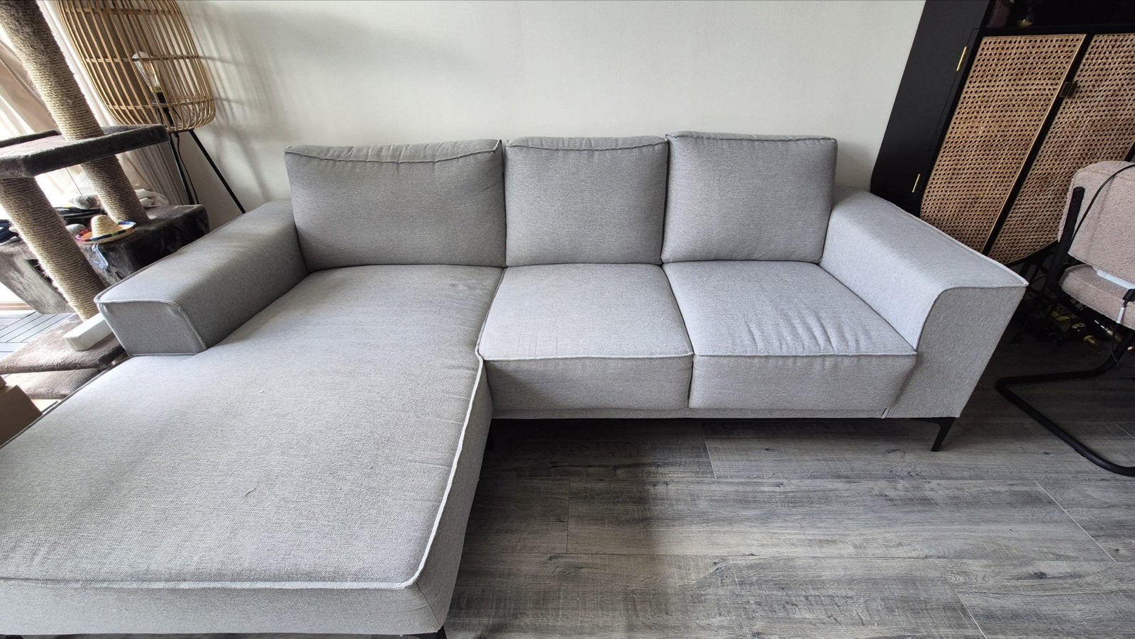 Comfortabele Calira bank van Profijt Meubel - Grijs, Huis en Inrichting, Ophalen, Gebruikt, 100 tot 125 cm, Hoekbank