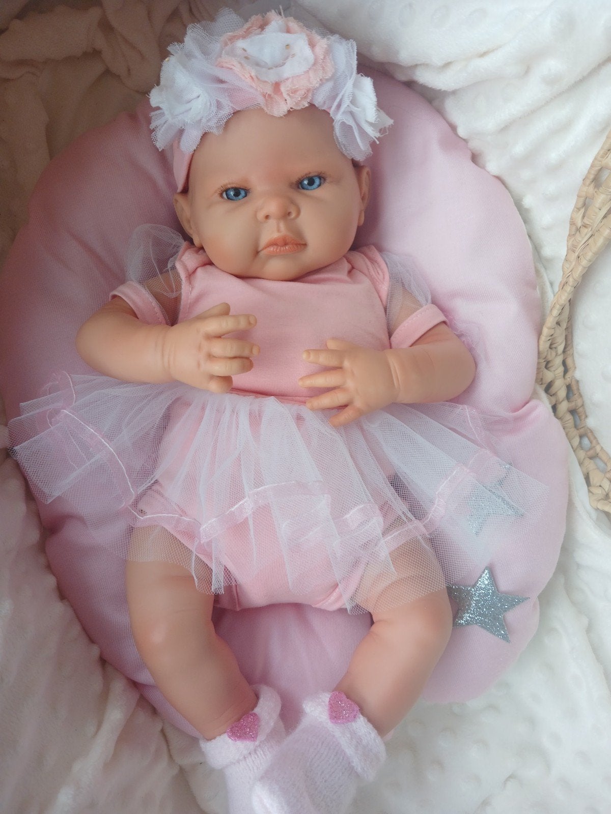 Interactieve reborn baby pop 50 cm berjuan, Ophalen, Nieuw, Babypop