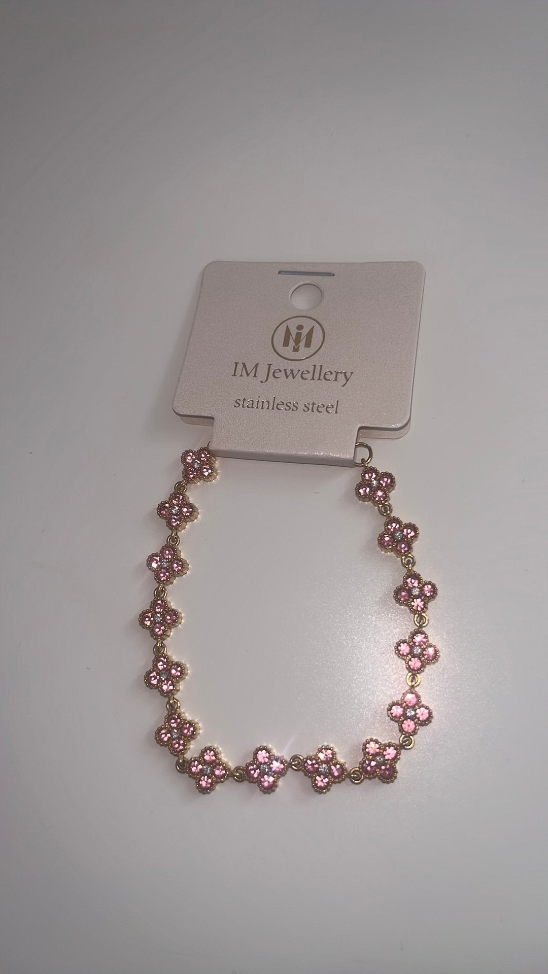 Van cleef luxery armband roze met goud, Ophalen of Verzenden, Zo goed als nieuw, Roze