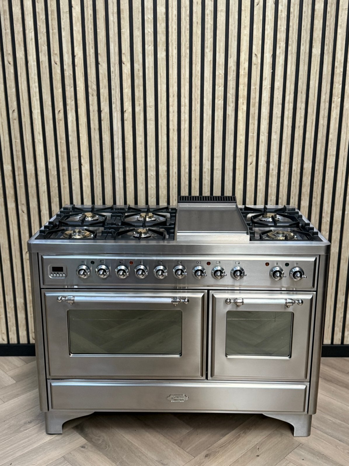 Prachtige Boretti Majestic 120cm Inox + Frytop