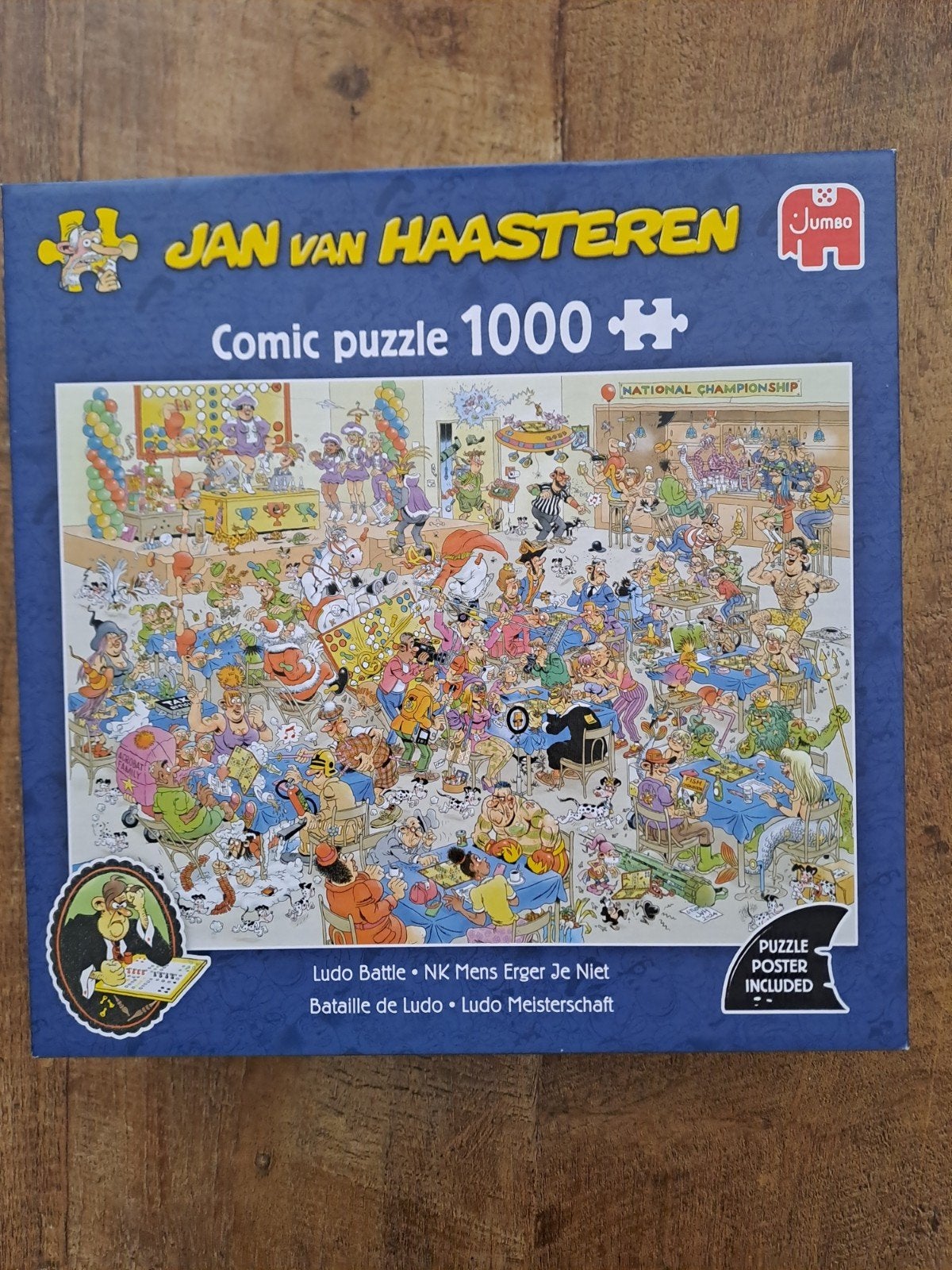 JvH NK Mens Erger Je Niet, 1000 st., Ophalen of Verzenden, 500 t/m 1500 stukjes, Zo goed als nieuw, Legpuzzel