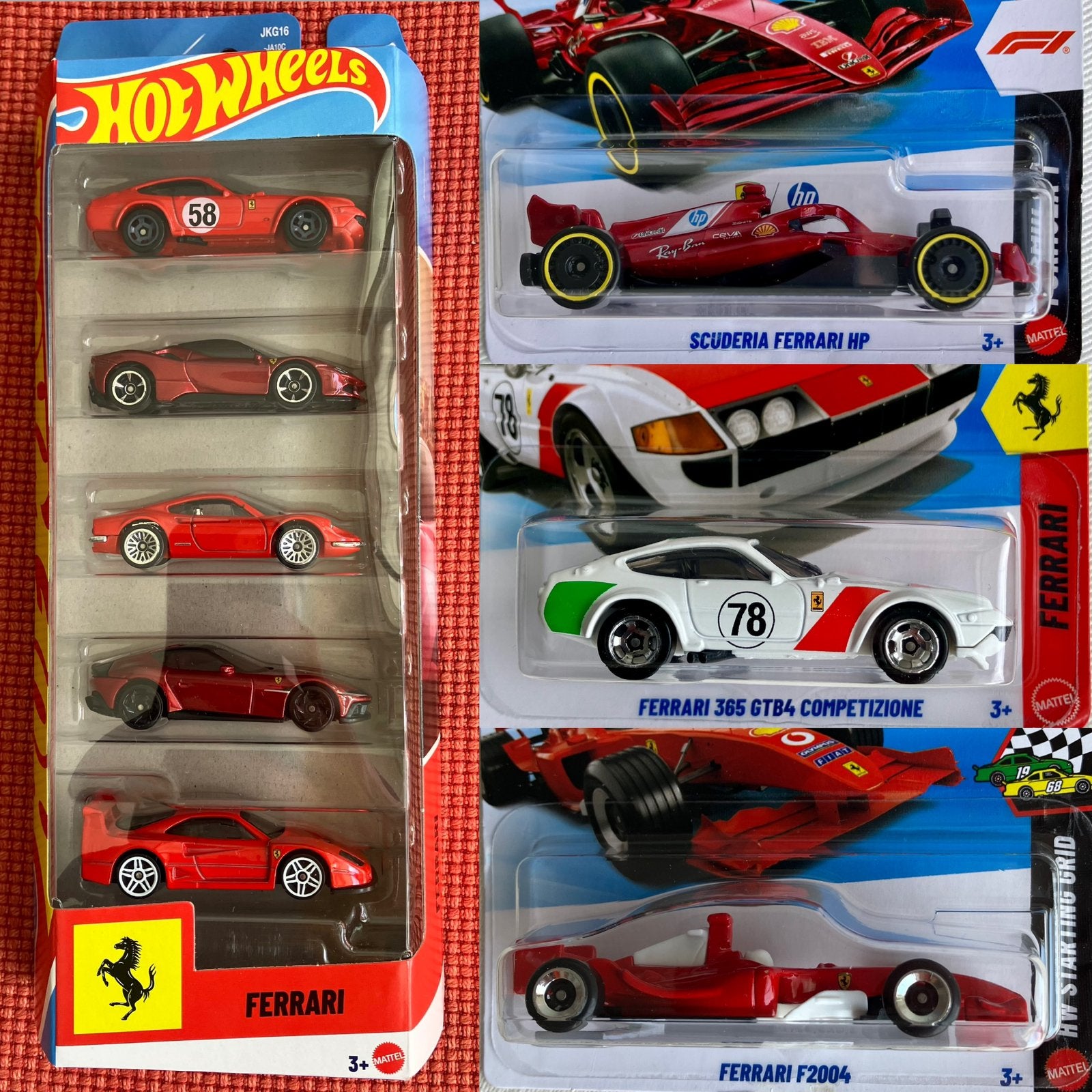 Hot Wheels Ferrari SET 5-pack en 3 losse modellen SETPRIJS, Ophalen of Verzenden, Nieuw, Auto