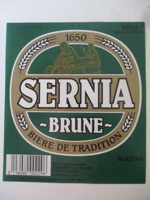 bieretiket Belgie 12-4 (12O) piedboeuf, Verzamelen, Biermerken, Ophalen of Verzenden, Gebruikt, Overige typen, Overige merken