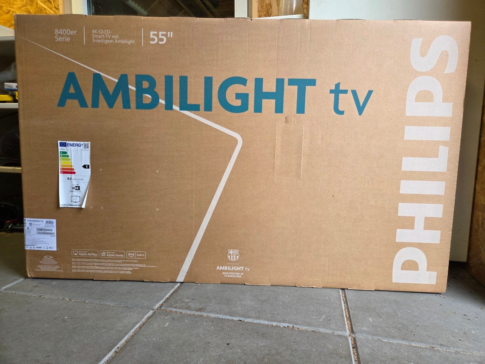Philips 55PUS8450/12 55 inch 4K UHD Ambilight Smart TV, Ophalen, Philips, 50 Hz, Nieuw