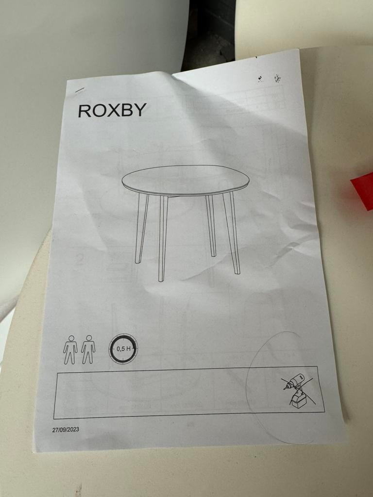 Eettafel rond 105x105x76 cm, Huis en Inrichting, Ophalen, Rond, Nieuw, Scandinavisch