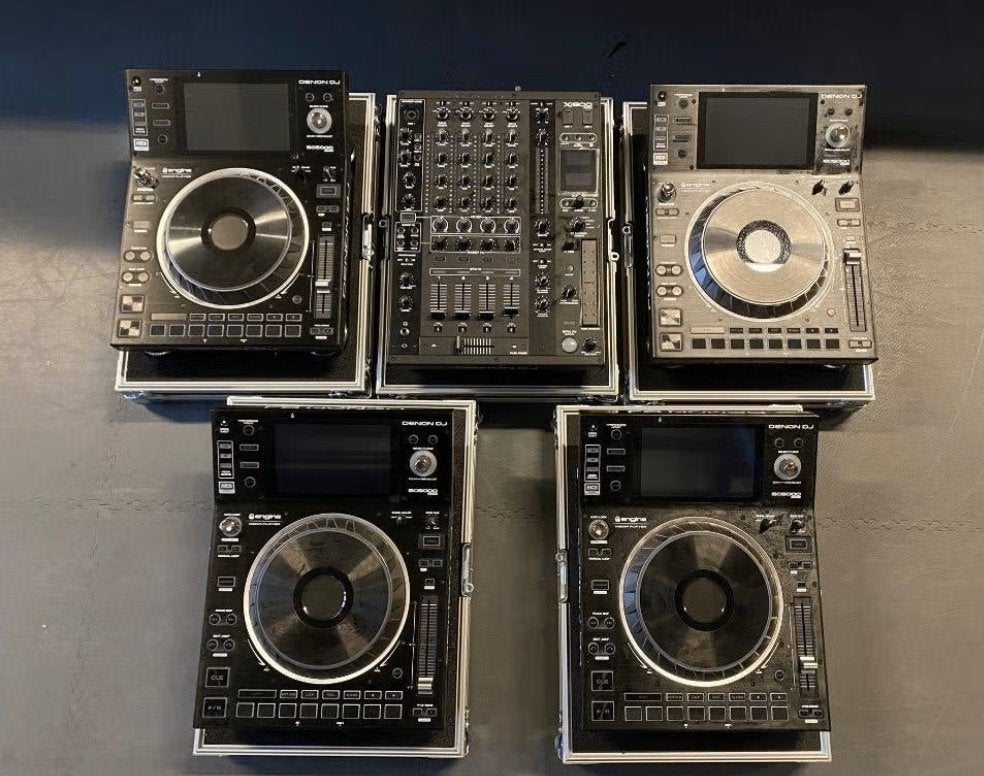 Denon DJ Set: 4x SC5000 + X1800 Mixer incl. Cases, Verzenden, Zo goed als nieuw, Dj-set, Denon