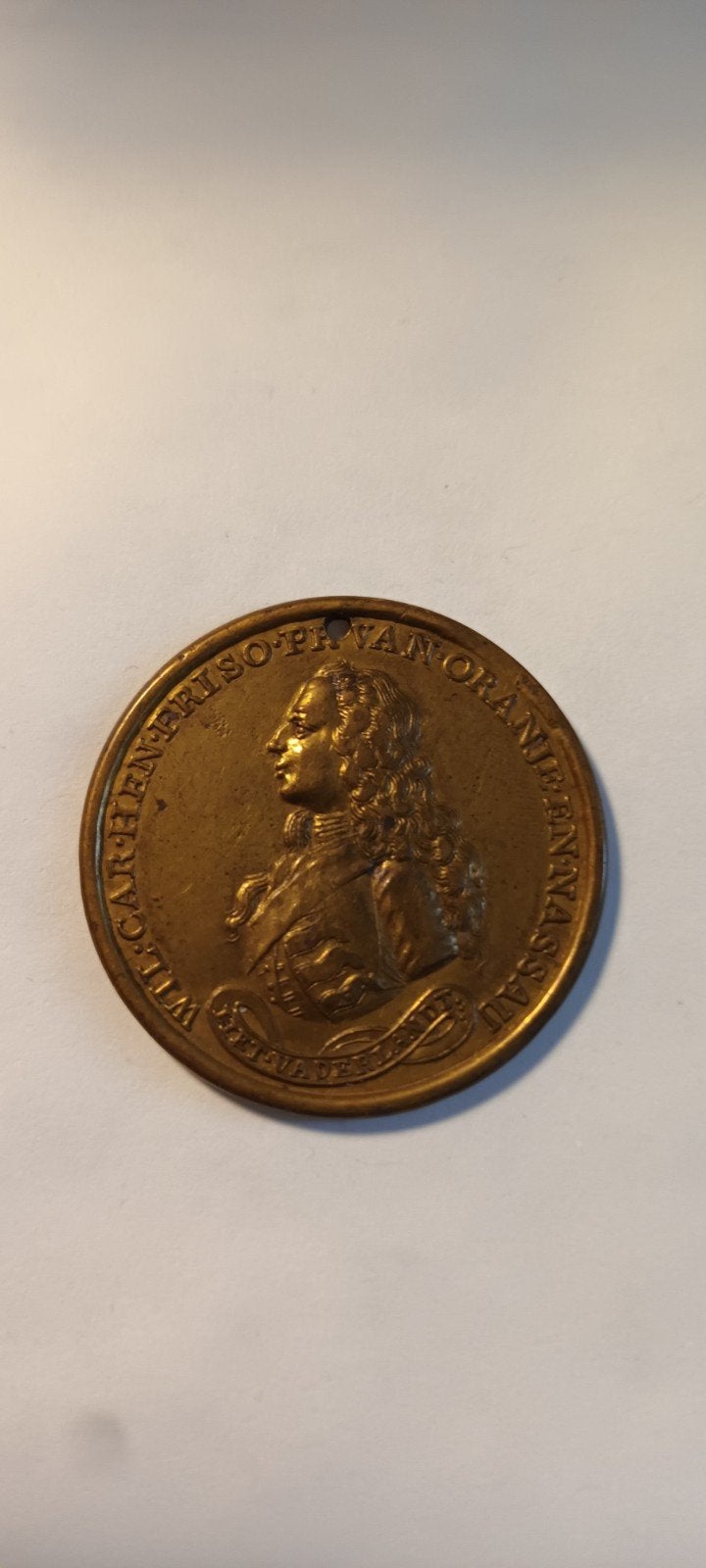 Historische Medaille Willem V Prins van Oranje-Nassau, Postzegels en Munten, Ophalen of Verzenden, Brons, Nederland