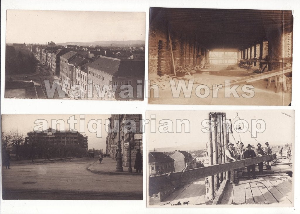 Zagreb 15 oude foto's bouw Hotel Esplanade rond 1925 Kroatië, Gebruikt, Foto, Voor 1940, Buitenland